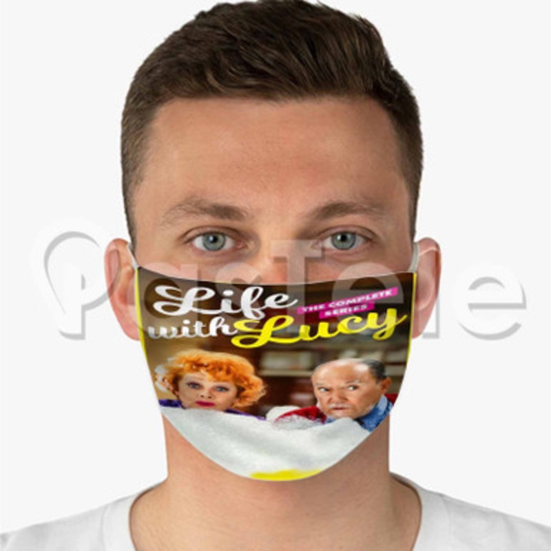 Life With Lucy Custom Fabric Face Mask Polyester Two Layers Cloth Washable