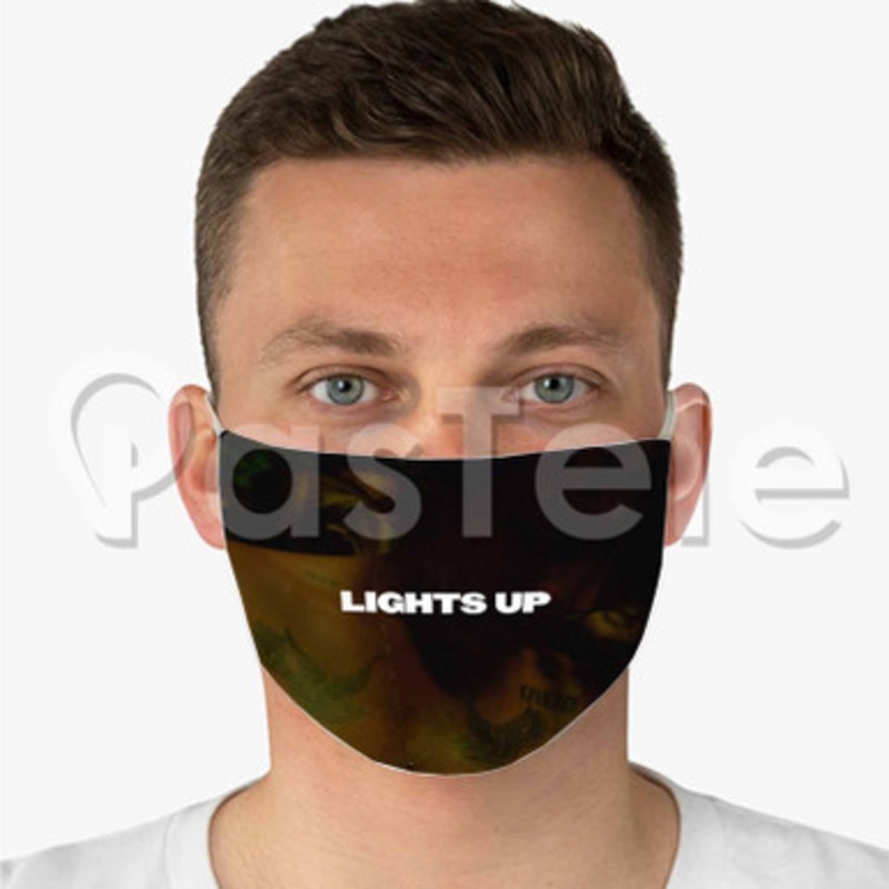 Lights Up Harry Styles Custom Fabric Face Mask Polyester Two Layers Cloth Washable