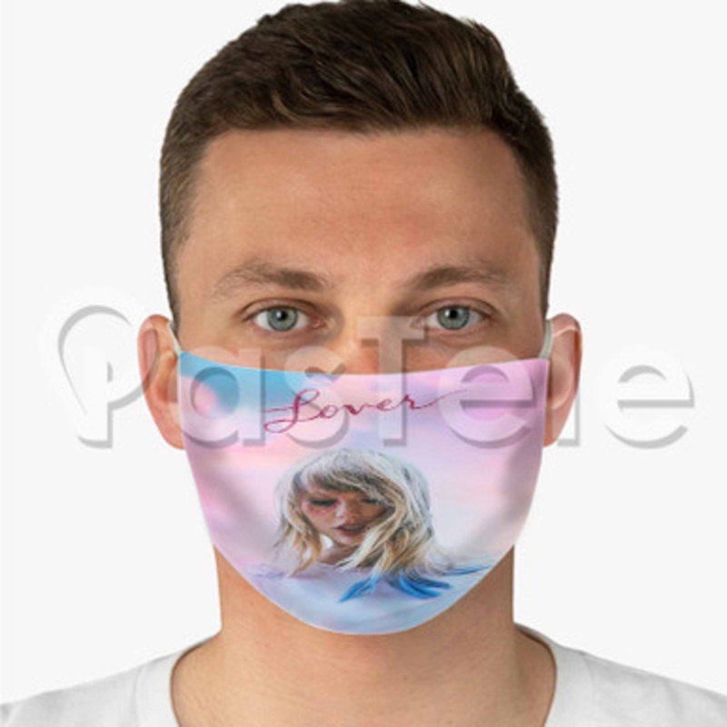 Lover Custom Fabric Face Mask Polyester Two Layers Cloth Washable