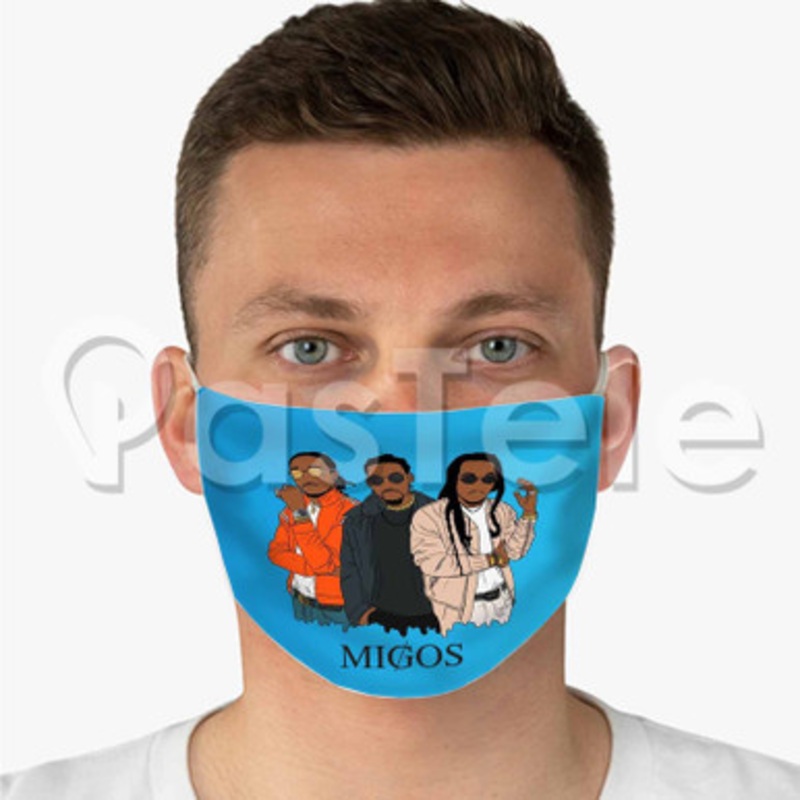 Migos Custom Fabric Face Mask Polyester Two Layers Cloth Washable