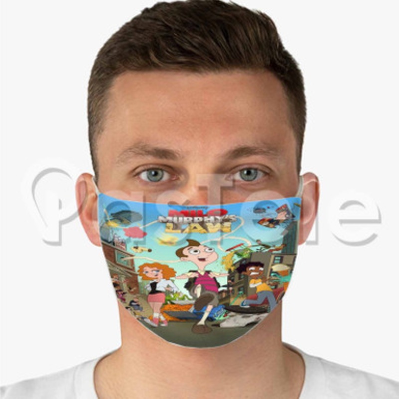 Milo Murphy s Law Custom Fabric Face Mask Polyester Two Layers Cloth Washable