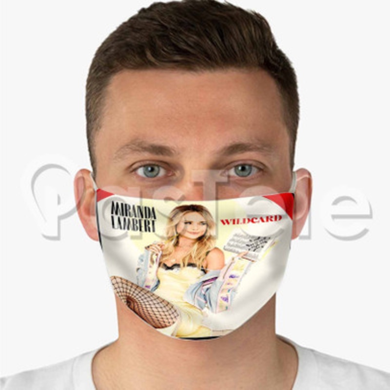 Miranda Lambert Wildcard Custom Fabric Face Mask Polyester Two Layers Cloth Washable