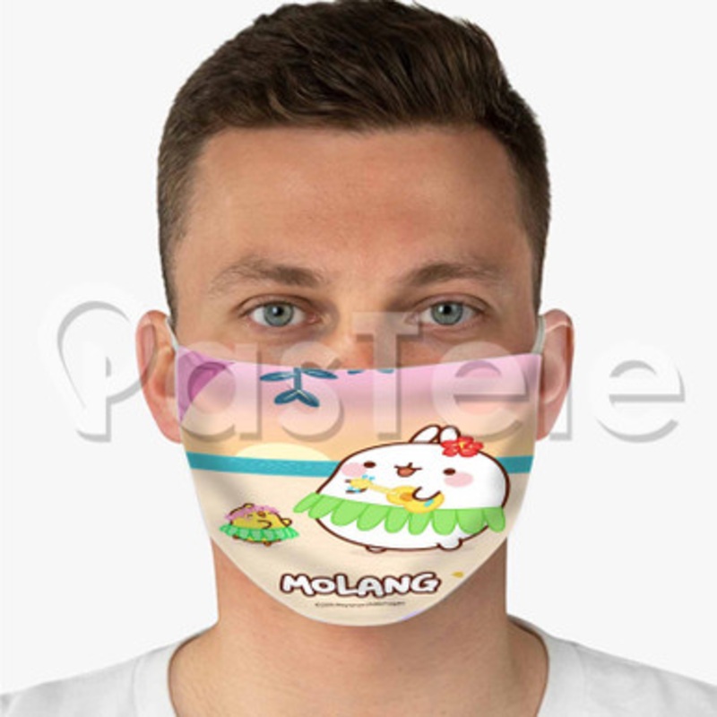 Molang Custom Fabric Face Mask Polyester Two Layers Cloth Washable