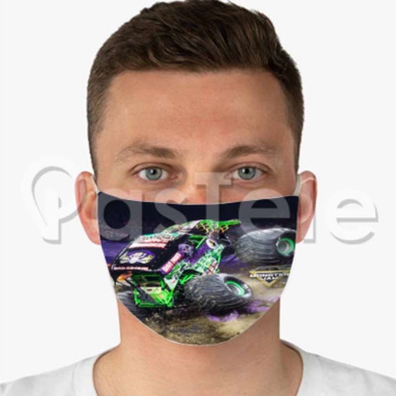Monster Jam Grave Digger Custom Fabric Face Mask Polyester Two Layers Cloth Washable