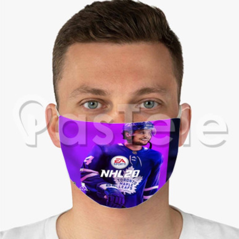 NHL 20 Custom Fabric Face Mask Polyester Two Layers Cloth Washable