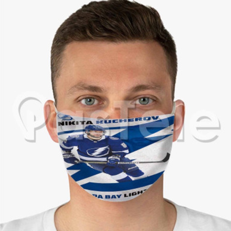 Nikita Kucherov Tampa Bay Lightning NHL Custom Fabric Face Mask Polyester Two Layers Cloth Washable