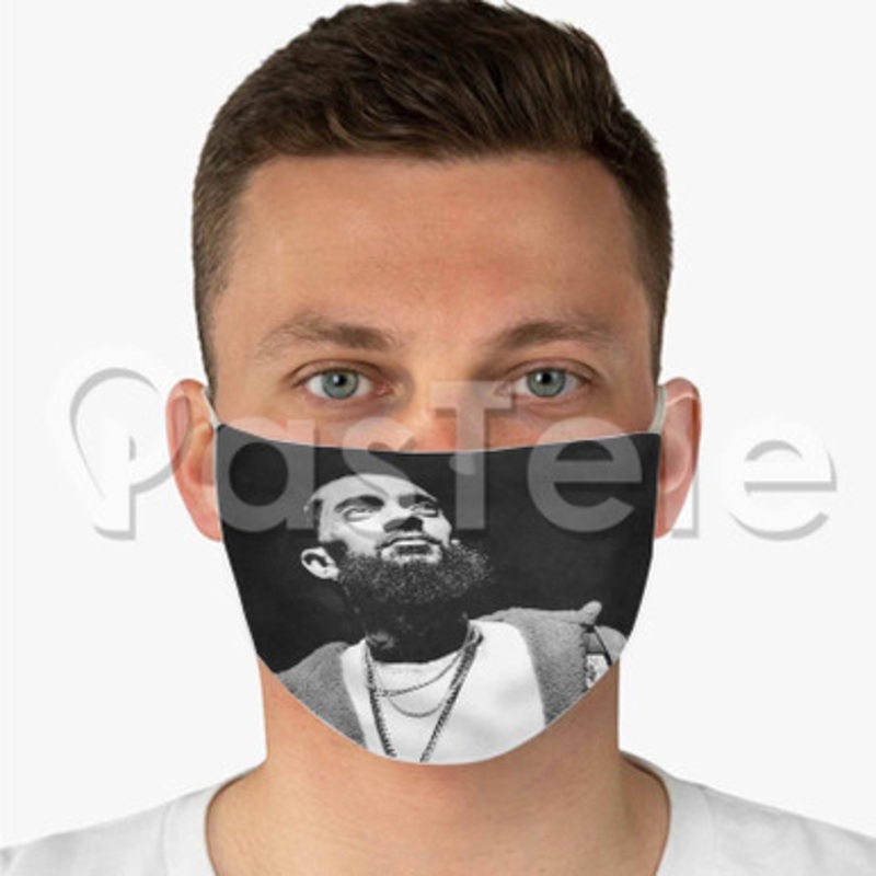 Nipsey Hussle Custom Fabric Face Mask Polyester Two Layers Cloth Washable