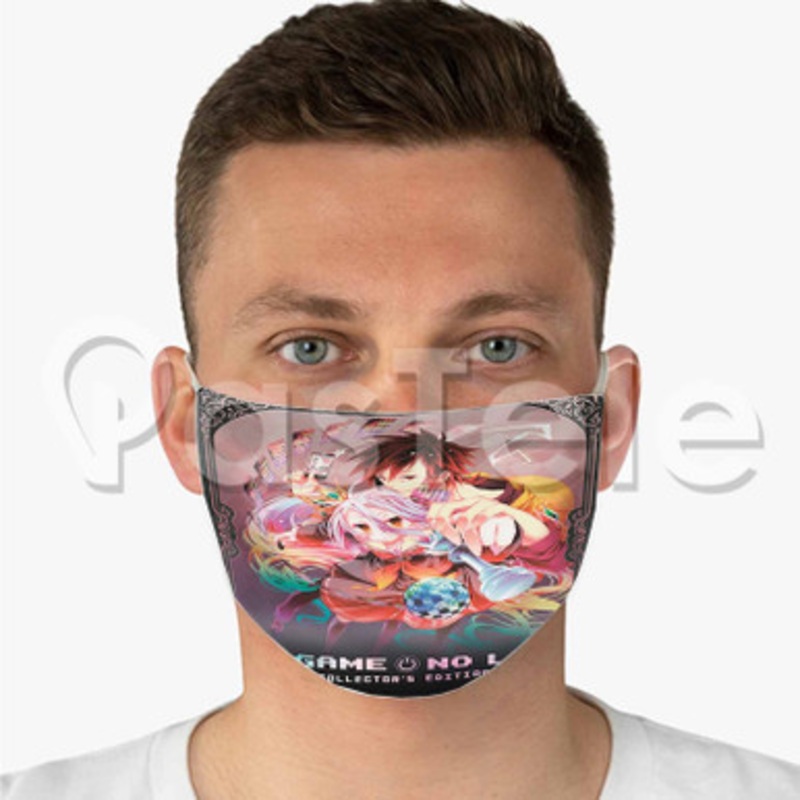 No Game No Life Custom Fabric Face Mask Polyester Two Layers Cloth Washable