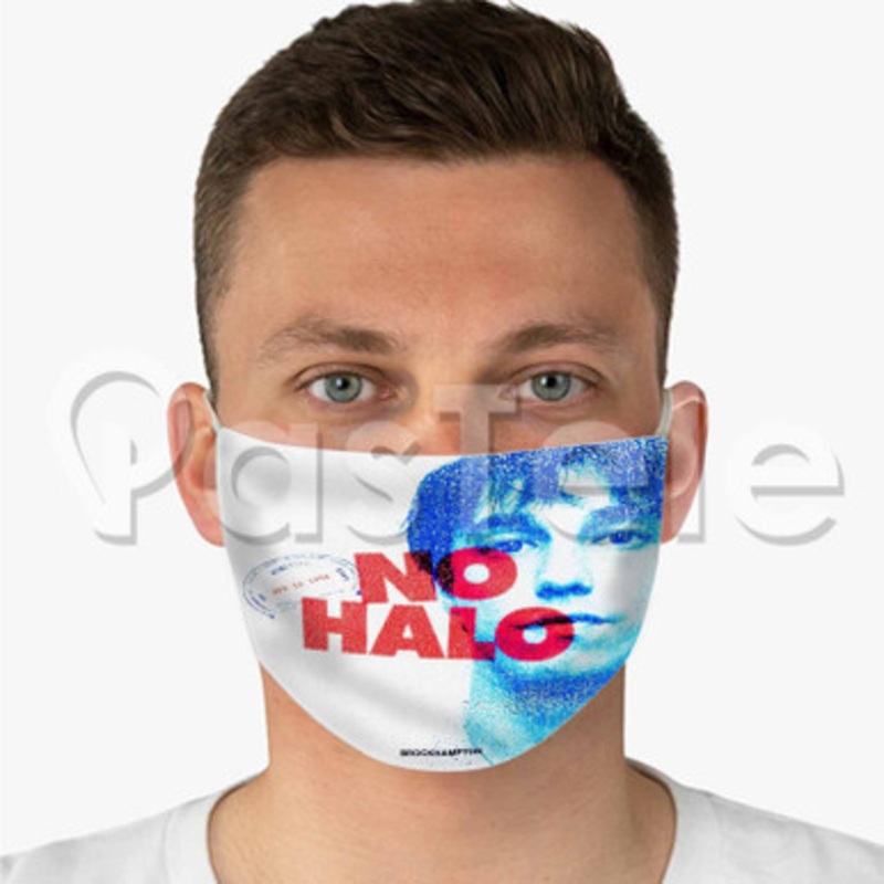 No Halo Brockhampton Custom Fabric Face Mask Polyester Two Layers Cloth Washable