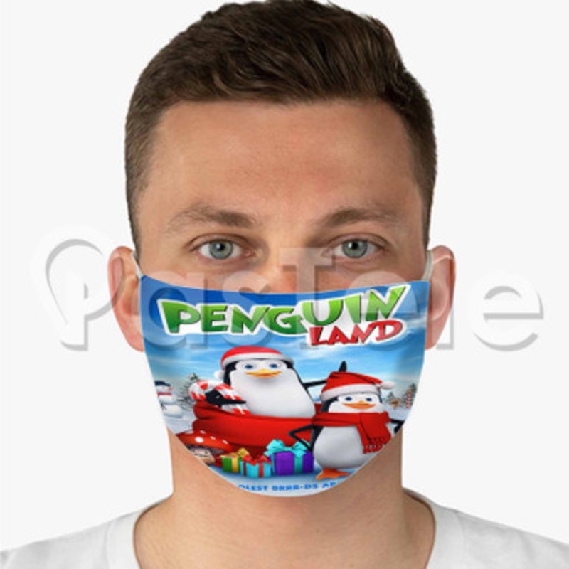 Penguin Land Custom Fabric Face Mask Polyester Two Layers Cloth Washable