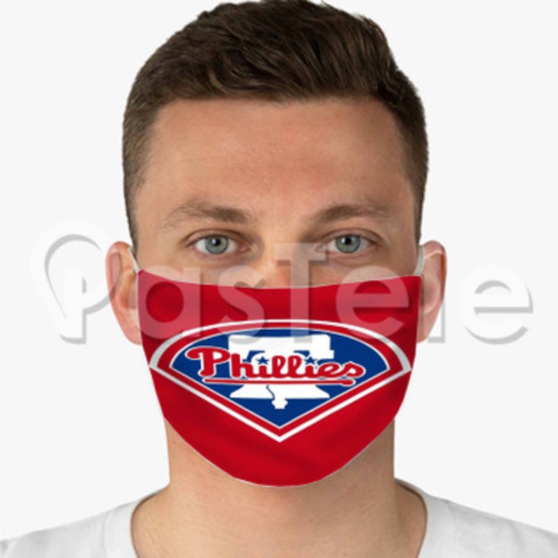 Philadelphia Phillies Custom Fabric Face Mask Polyester Two Layers Cloth Washable