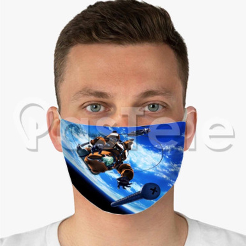 Planetes Custom Fabric Face Mask Polyester Two Layers Cloth Washable
