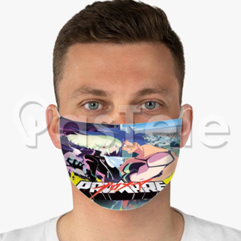 Promare Custom Fabric Face Mask Polyester Two Layers Cloth Washable