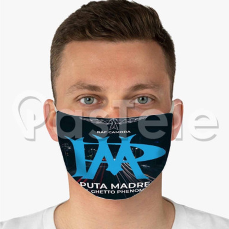 RAF Camora Puta Madre Custom Fabric Face Mask Polyester Two Layers Cloth Washable