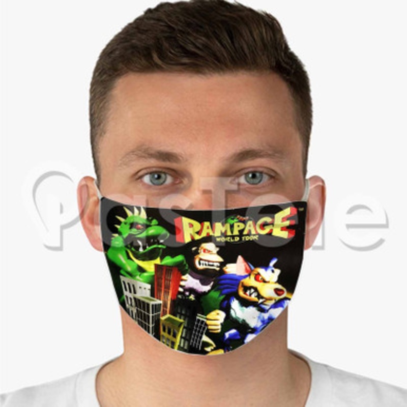 Rampage World Tour Custom Fabric Face Mask Polyester Two Layers Cloth Washable