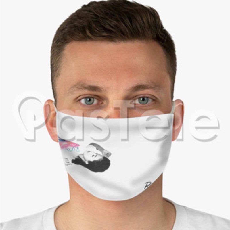 Selena Gomez Rare Custom Fabric Face Mask Polyester Two Layers Cloth Washable