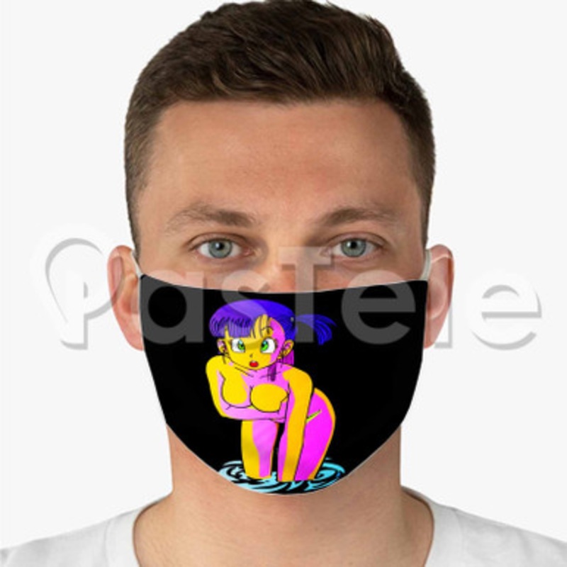 sexy bulma Custom Fabric Face Mask Polyester Two Layers Cloth Washable