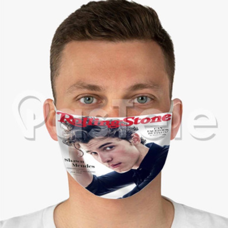 Shawn Mendes 2 Custom Fabric Face Mask Polyester Two Layers Cloth Washable