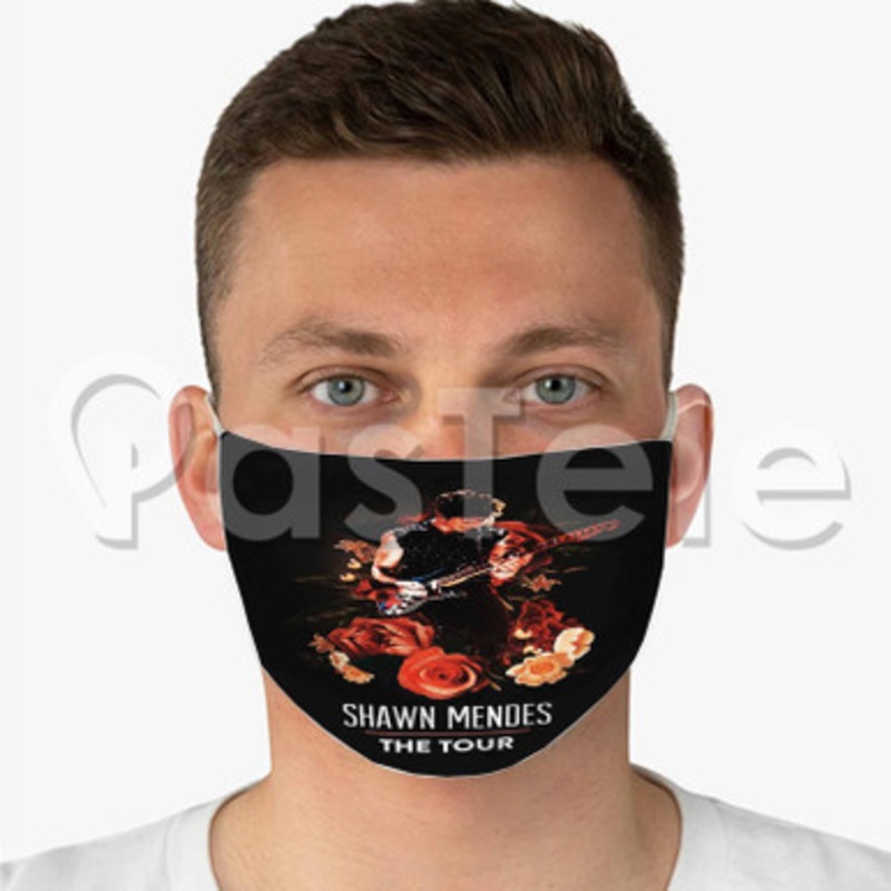 Shawn Mendes The Tour Custom Fabric Face Mask Polyester Two Layers Cloth Washable