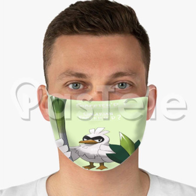 Sirfetch d Custom Fabric Face Mask Polyester Two Layers Cloth Washable