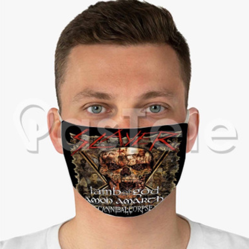 Slayer Custom Fabric Face Mask Polyester Two Layers Cloth Washable