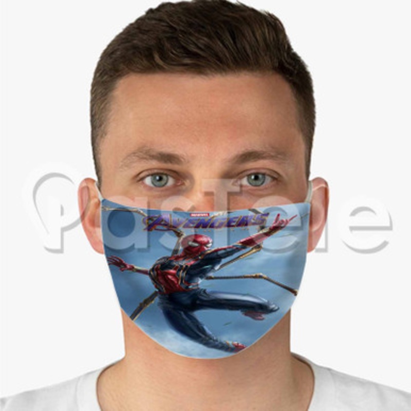 Spider Man Avengers Endgame Custom Fabric Face Mask Polyester Two Layers Cloth Washable