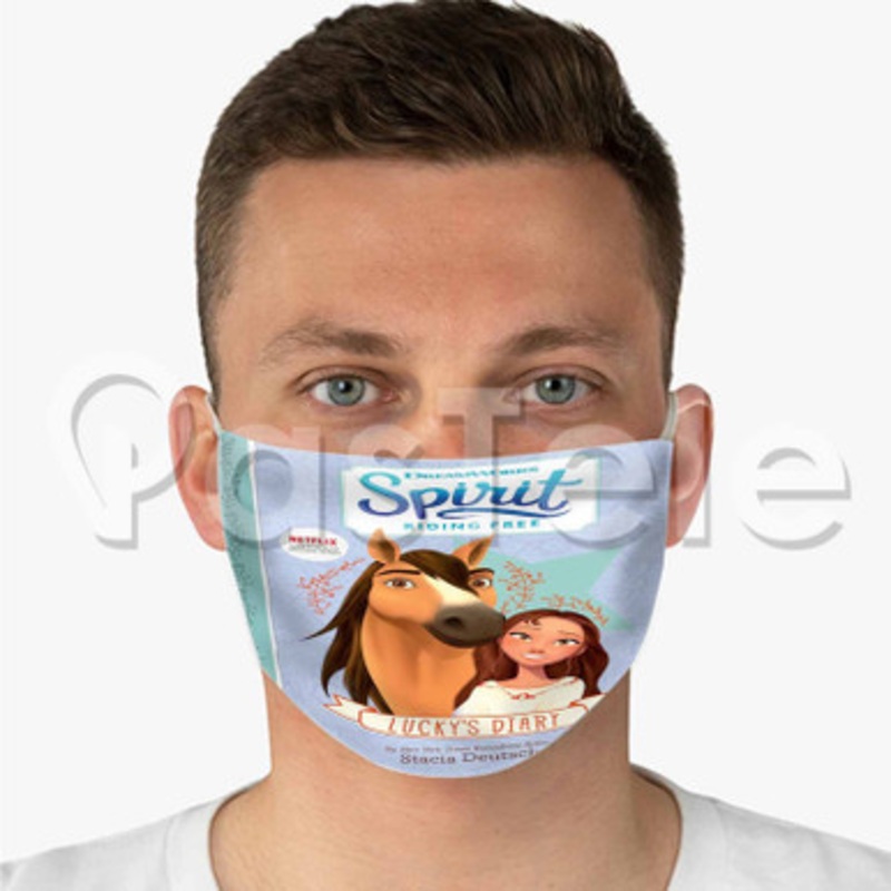 Spirit Riding Free Custom Fabric Face Mask Polyester Two Layers Cloth Washable