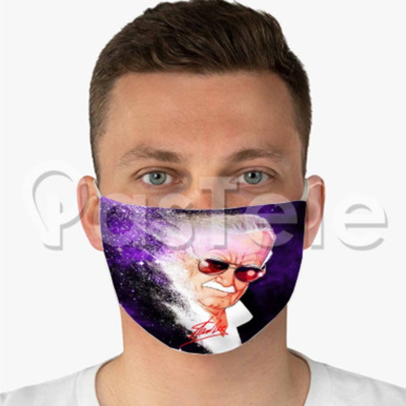 Stan Lee Custom Fabric Face Mask Polyester Two Layers Cloth Washable