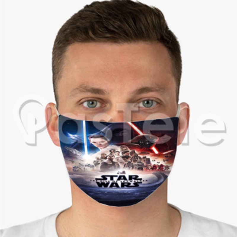 Star Wars The Rise of Skywalker Movie Custom Art Fabric Face Mask Polyester Two Layers Cloth Washable