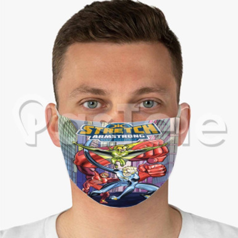 Stretch Armstrong and the Flex Fighters Custom Fabric Face Mask Polyester Two Layers Cloth Washable