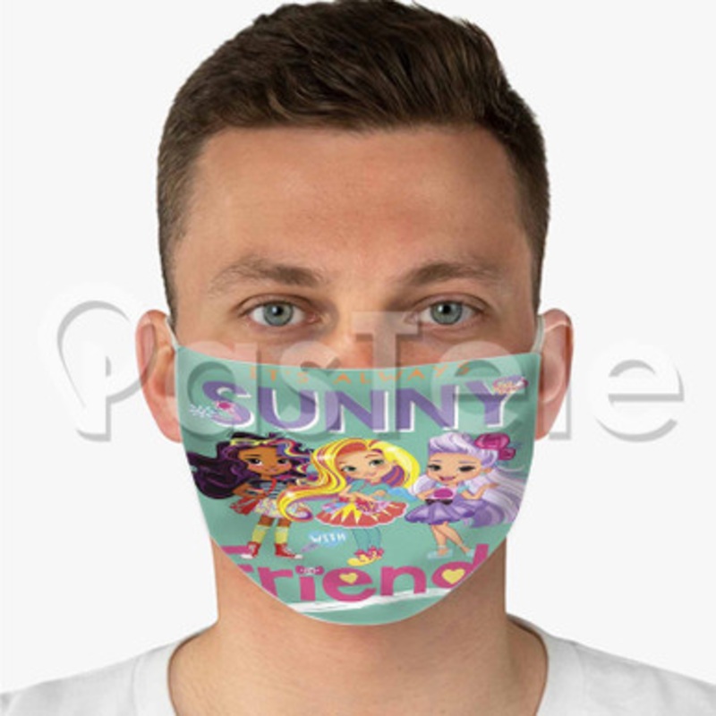 Sunny Day Custom Fabric Face Mask Polyester Two Layers Cloth Washable