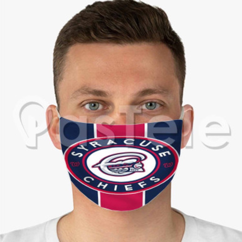 Syracuse Chiefs Custom Fabric Face Mask Polyester Two Layers Cloth Washable