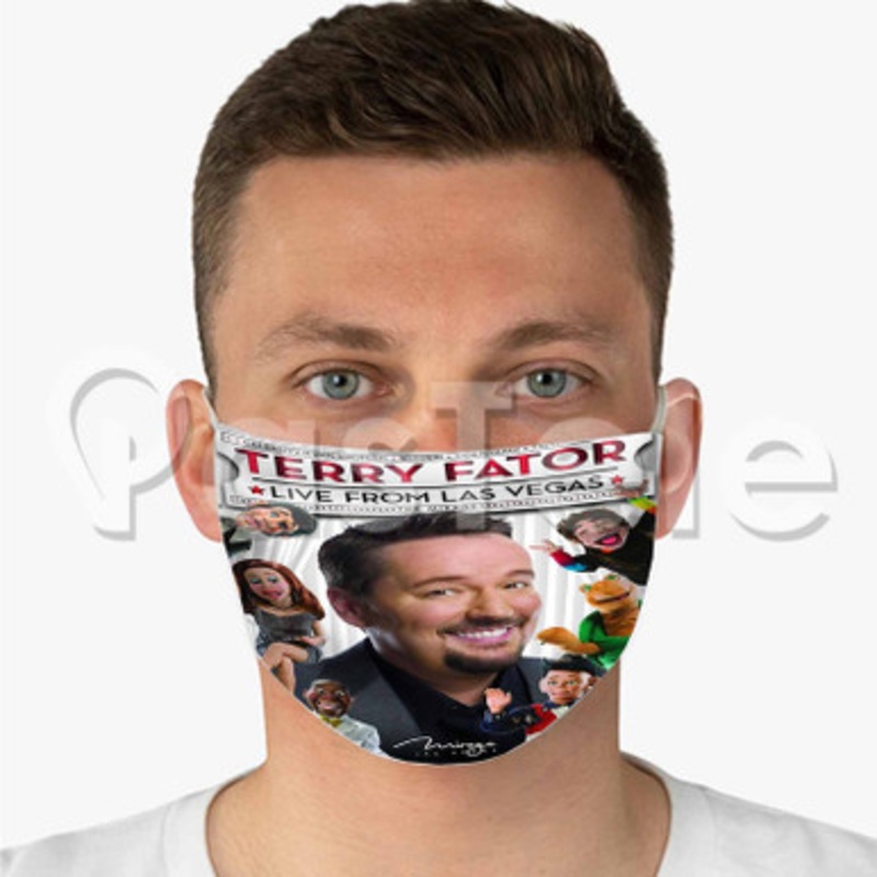 Terry Fator Custom Fabric Face Mask Polyester Two Layers Cloth Washable