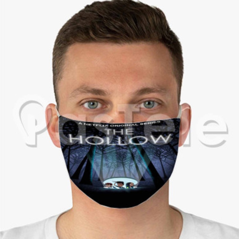 The Hollow Custom Fabric Face Mask Polyester Two Layers Cloth Washable