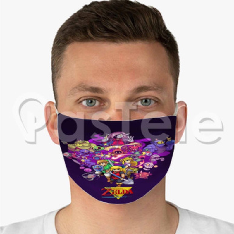 The Legend of Zelda Custom Fabric Face Mask Polyester Two Layers Cloth Washable