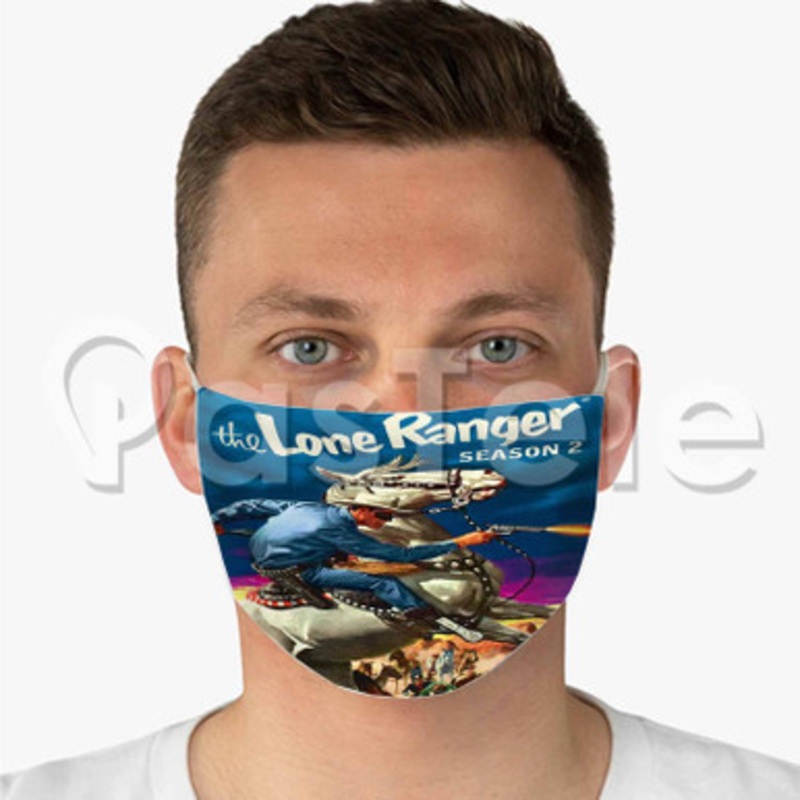 The Lone Ranger Custom Fabric Face Mask Polyester Two Layers Cloth Washable