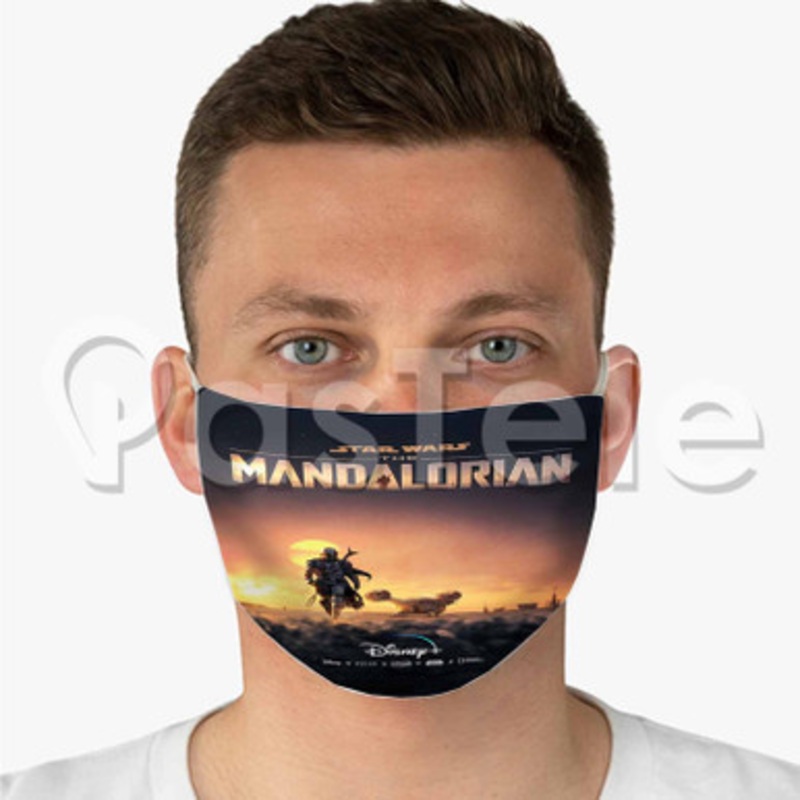 The Mandalorian Custom Fabric Face Mask Polyester Two Layers Cloth Washable