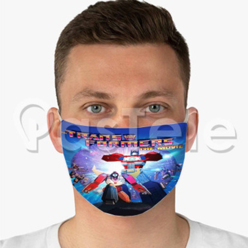 The Transformers The Movie Custom Fabric Face Mask Polyester Two Layers Cloth Washable