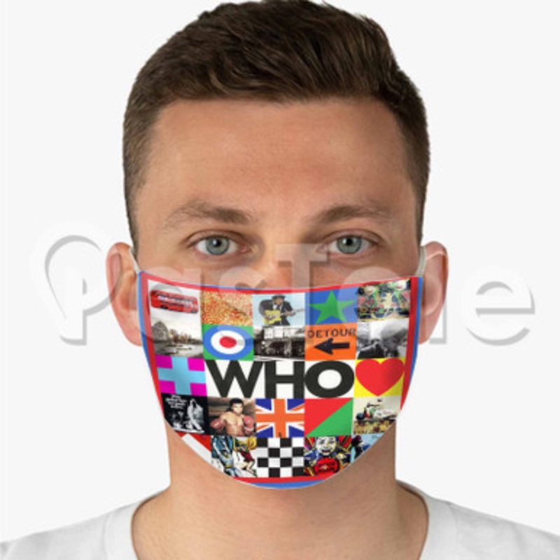 The Who WHO 2 Custom Fabric Face Mask Polyester Two Layers Cloth Washable