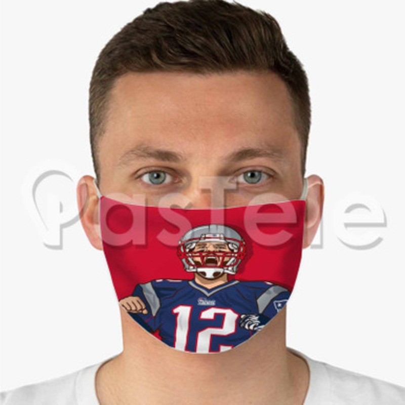Tom Brady Custom Fabric Face Mask Polyester Two Layers Cloth Washable