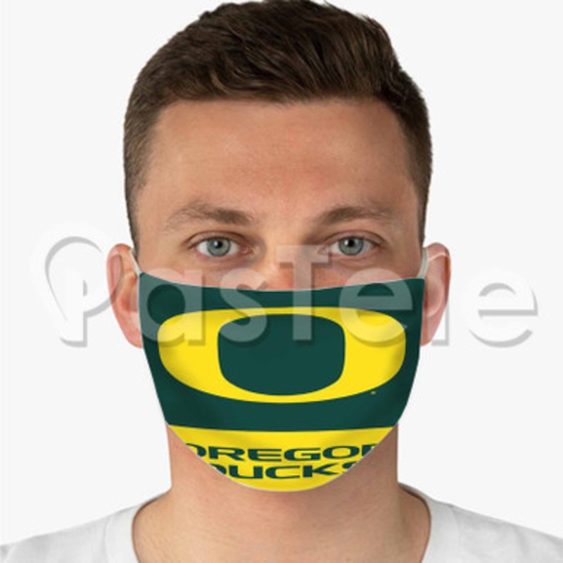 University of Oregon Ducks Custom Fabric Face Mask Polyester Two Layers Cloth Washable