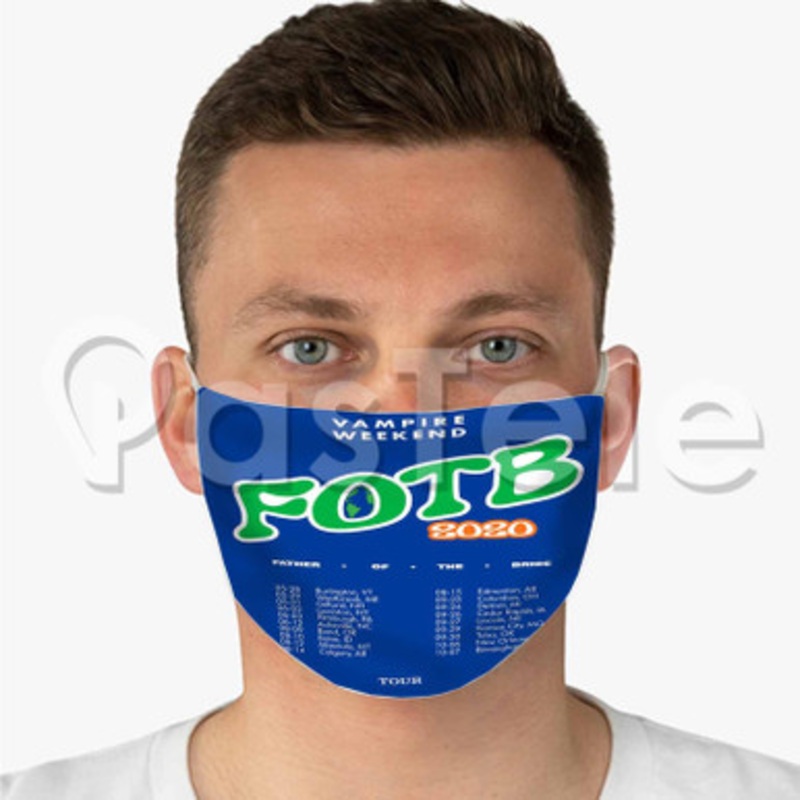 Vampire Weekend Custom Fabric Face Mask Polyester Two Layers Cloth Washable