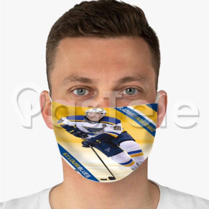 Vladimir Tarasenko Saint Louis Blues NHL Custom Fabric Face Mask Polyester Two Layers Cloth Washable