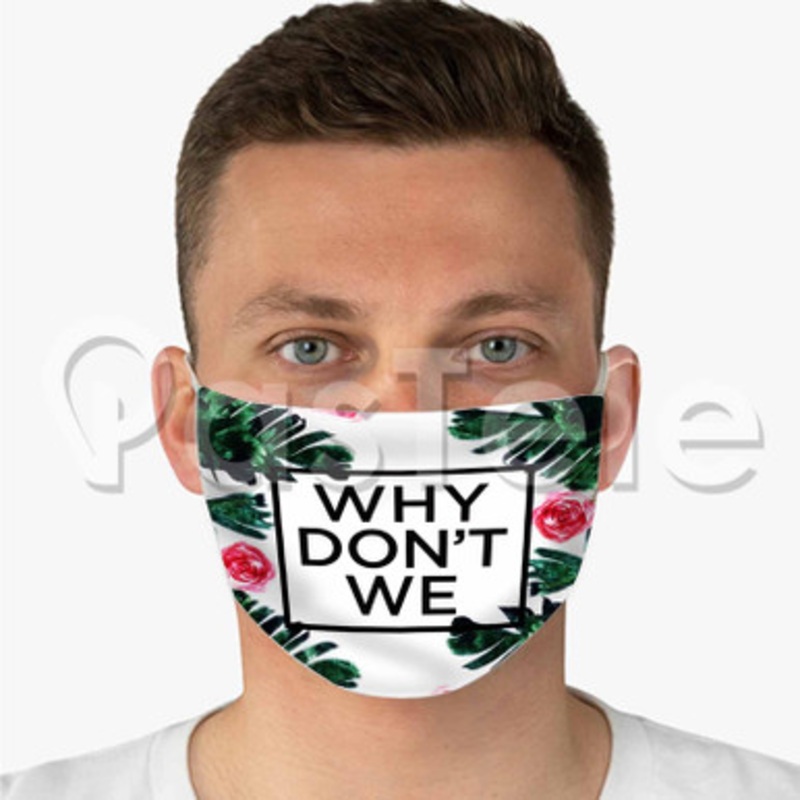 why don t we floral Custom Fabric Face Mask Polyester Two Layers Cloth Washable