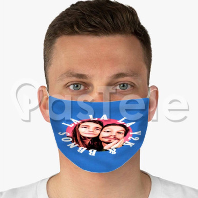Y2 K bbno Lalala Custom Fabric Face Mask Polyester Two Layers Cloth Washable