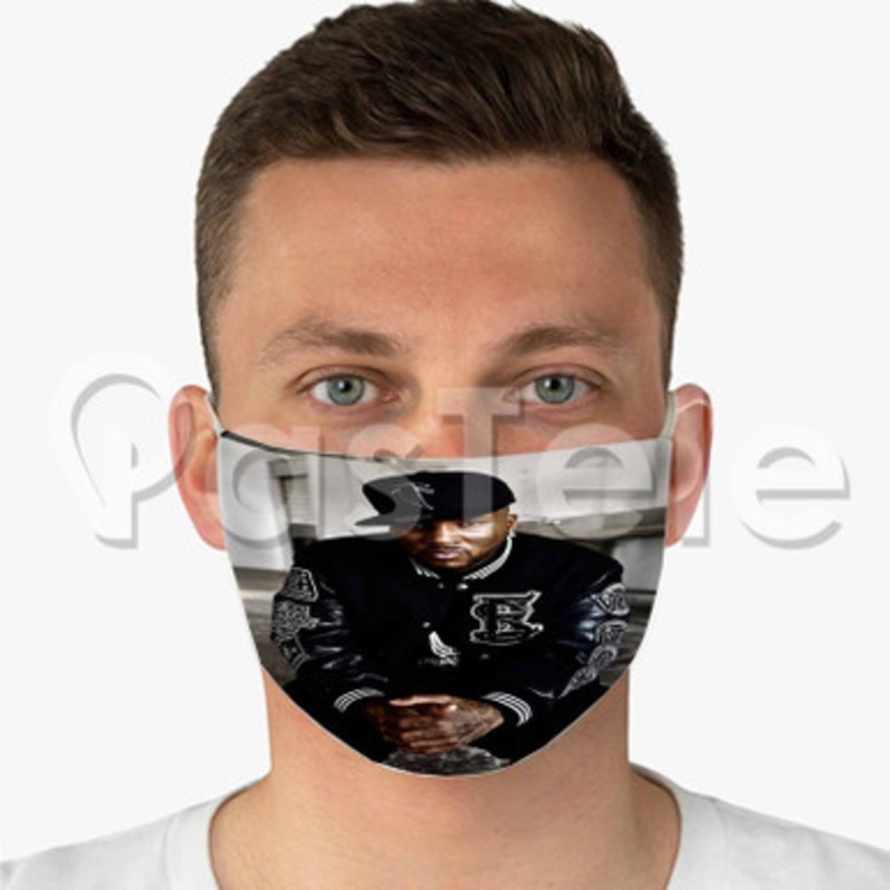 Young Jeezy Custom Fabric Face Mask Polyester Two Layers Cloth Washable