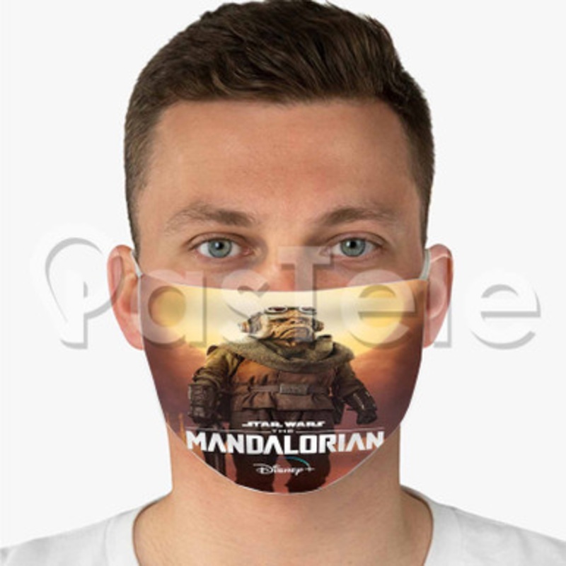 Kuiil Star Wars The Mandalorian Custom Fabric Face Mask Polyester Two Layers Cloth Washable