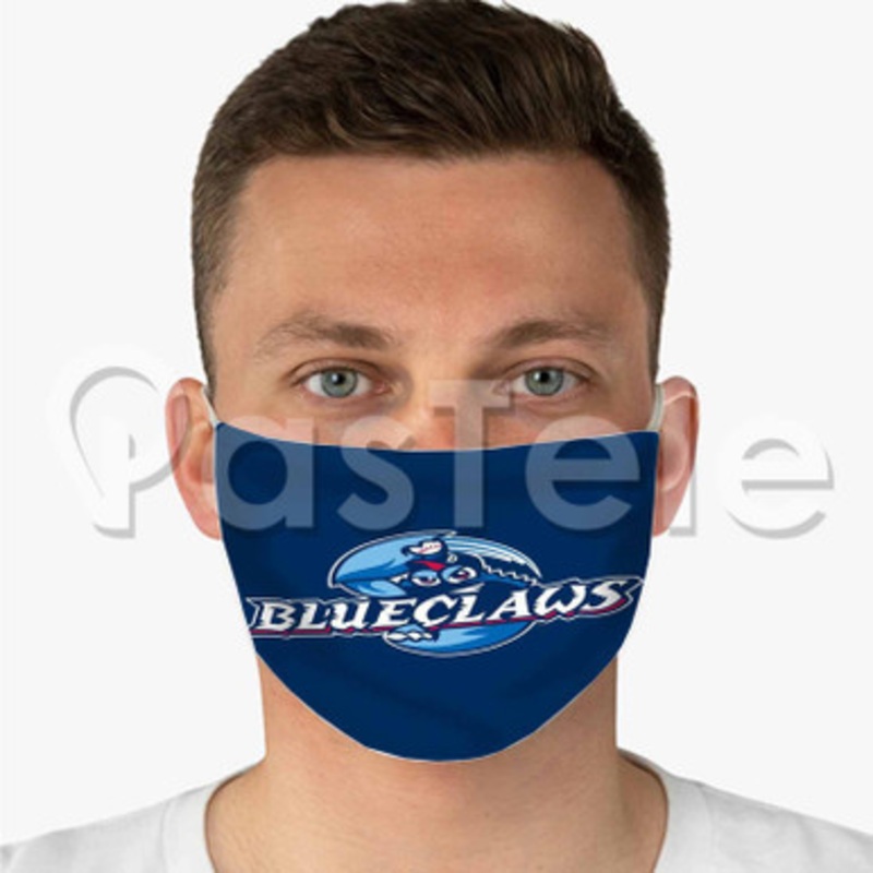 Lakewood Blue Claws Custom Fabric Face Mask Polyester Two Layers Cloth Washable