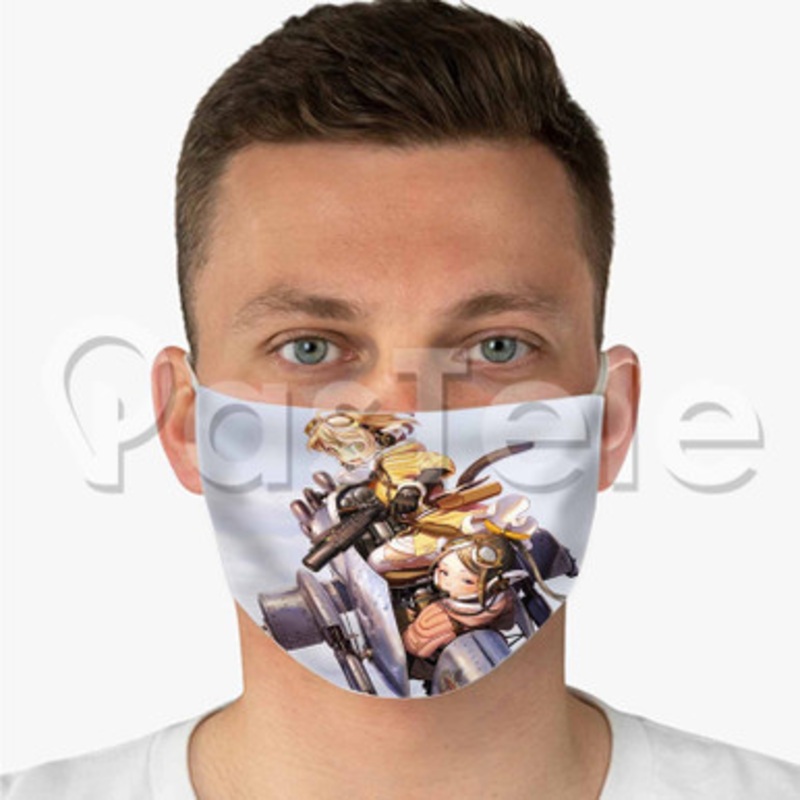 Last Exile Custom Fabric Face Mask Polyester Two Layers Cloth Washable