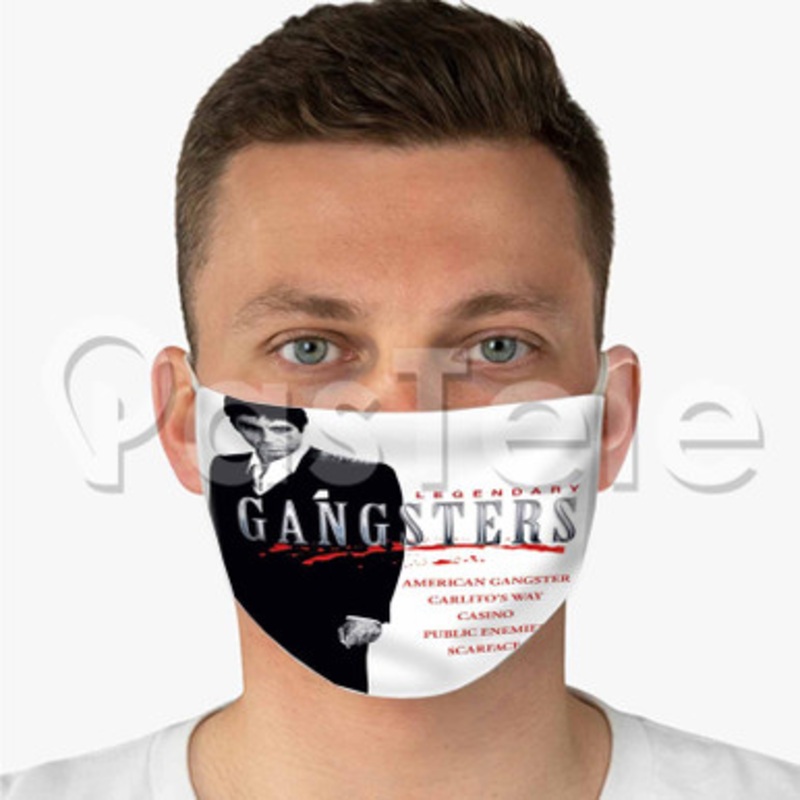 Legendary Gangsters Custom Fabric Face Mask Polyester Two Layers Cloth Washable
